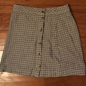 H&M acedemia style skirt with turtle shell buttons